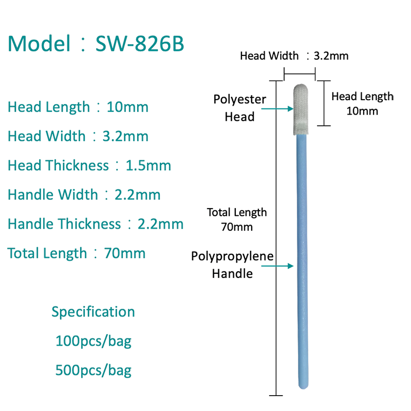 SW-826B Geavanceerde afdichting Polyester Swab