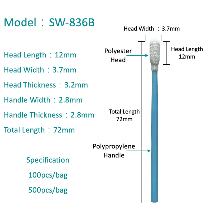 SW-836B Precisie Laser Polyester Swab